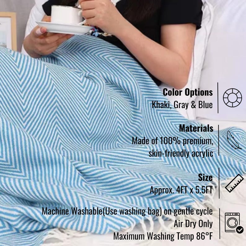 Custom Throw Blanket, Anniversary Gifts for Couples, Cotton Anniversary Gift Idea, Sentimental Home Decor, Personalized Throw Blanket Bild 6
