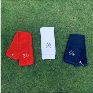 Personalized golf towel, Custom embroidered golf towel, Monogrammed golf towel, Personalized golf Accessory, Golf Gifts, Golf Gift for Him image 6