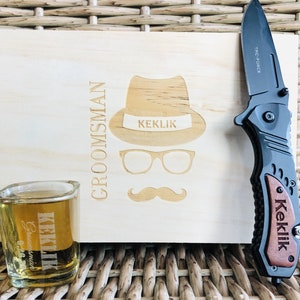 Groomsmen Proposal Box, Groomsmen Gift Box, Personalized Groomsman Proposal Gift, Engraved Groomsmen Set, Wedding gifts