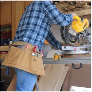 Personalized Canvas Tool Belt, Embroidered Work Belt, Gift for Dad