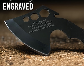 Personalized Axe, Engraved Stainless Steel Hatchet, Gift for Him