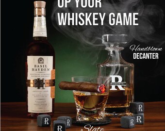Whiskey Crate Gift Set, Whiskey Lovers Gift Set, Gifts for