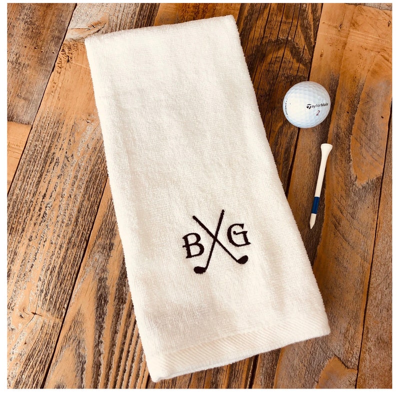 Personalized golf towel, Custom embroidered golf towel, Monogrammed golf towel, Personalized golf Accessory, Golf Gifts, Golf Gift for Him image 3