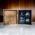 Personalized Military Whiskey Decanter Set with Wooden Box – Retirement Gift for Veterans, Engraved Army Navy Air Force Gift