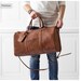 Vegan Weekender Bag, Leatherette bag, Fathers day gift, Gift for him, Personalize Gift for Men, Embroidered bag, Travel Bag, Duffel Bag, 