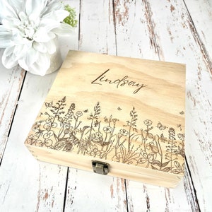Sentimental Moments Keepsake Box, Wooden Keepsake Box, Custom Message ...