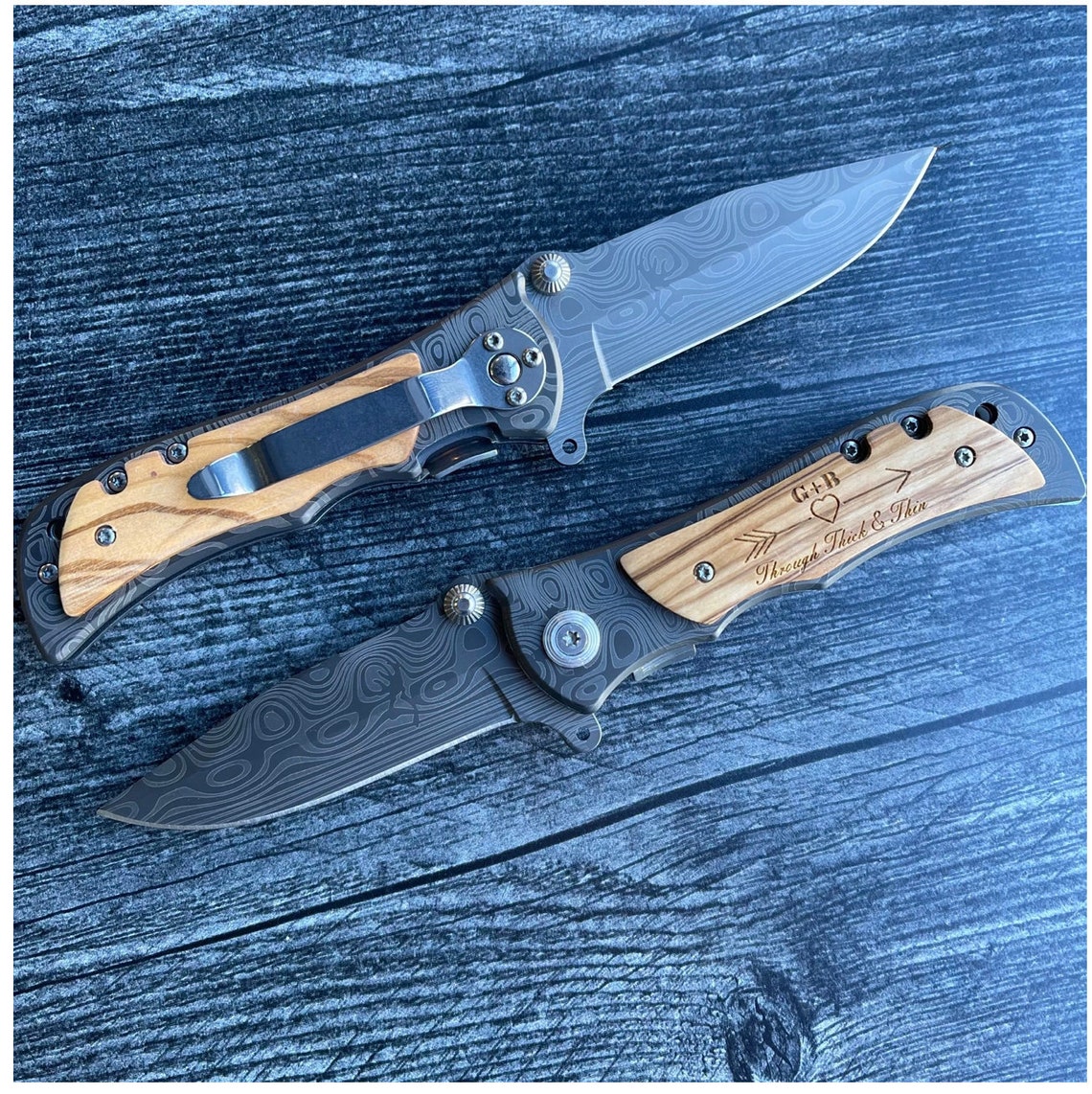 Custom Pocket Knife Engraved Pocket Knife Personalized Pocket Etsy