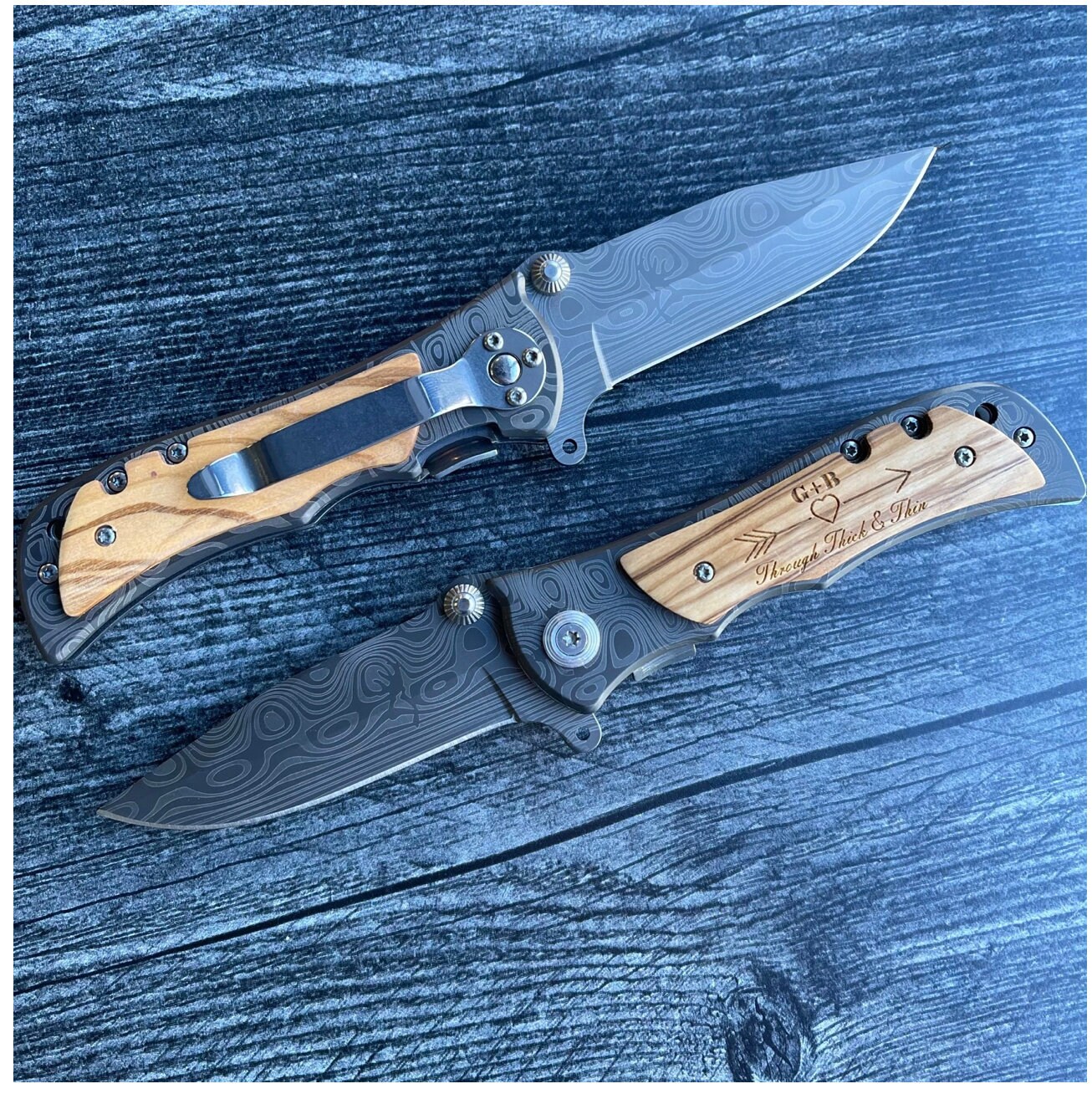 Custom Pocket Knife Engraved Pocket Knife Personalized Pocket Etsy