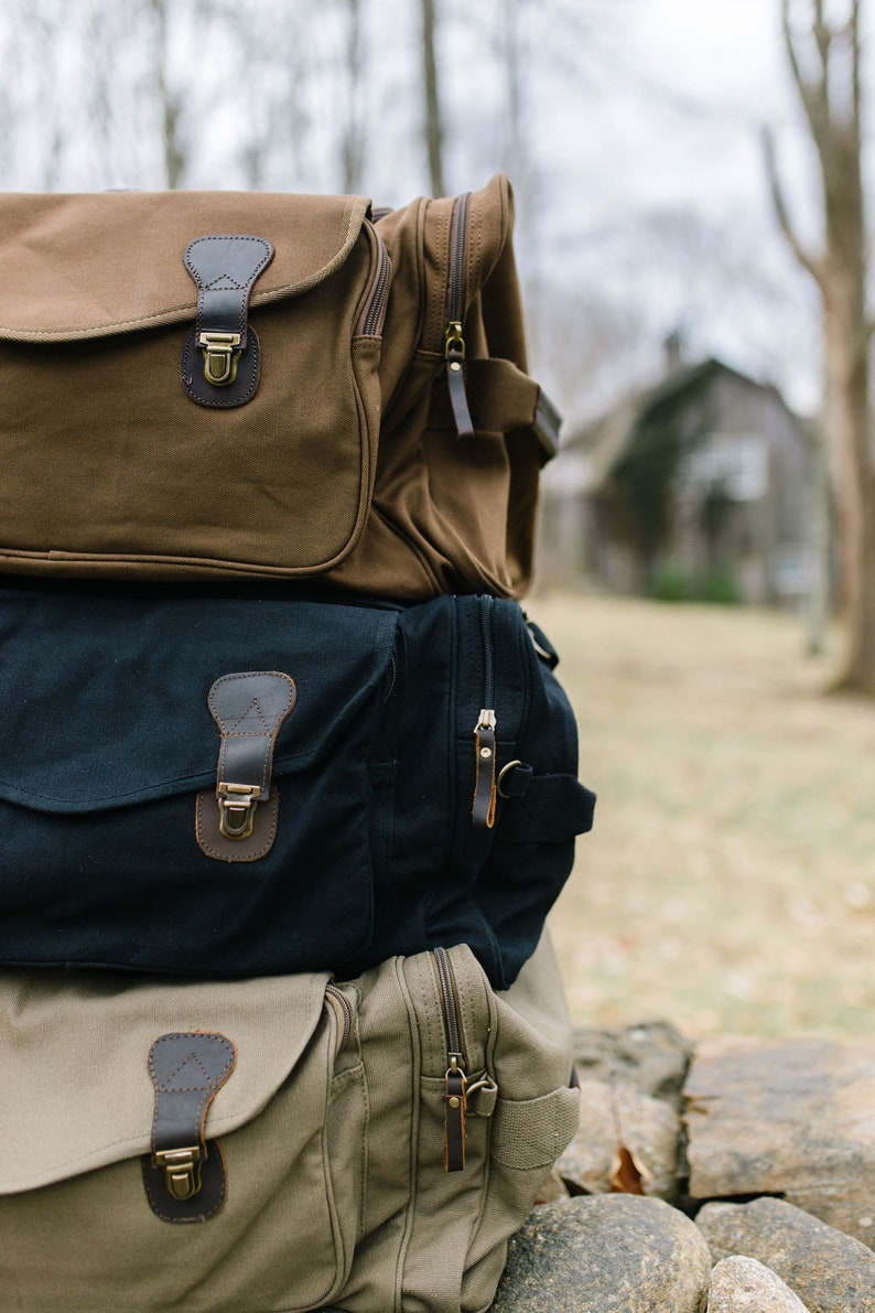 Weekender Bag for Men, Personalized Duffle Bag, Gift for Men, Canvas Duffle Bag, Embroidered carry on bag, Monogram Travel Bag, Duffel Bag, image 9