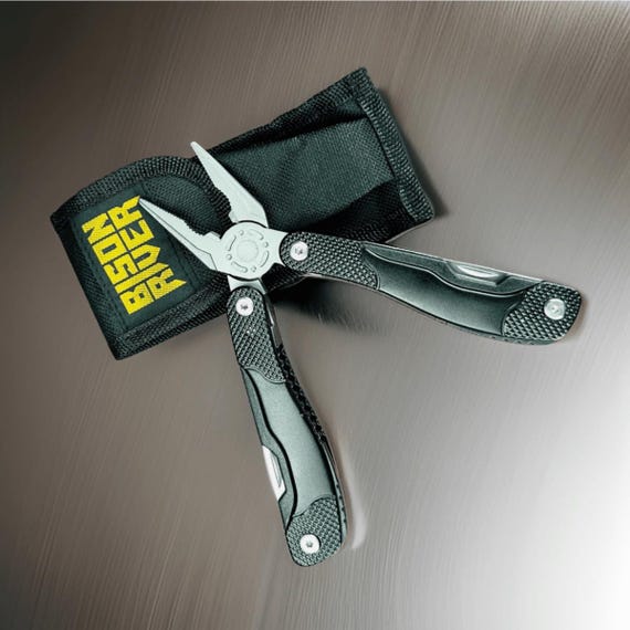 A stainless steel pocket multitool with custom laser engraving — the kind of practical EDC gift that actually gets used, not shelved.