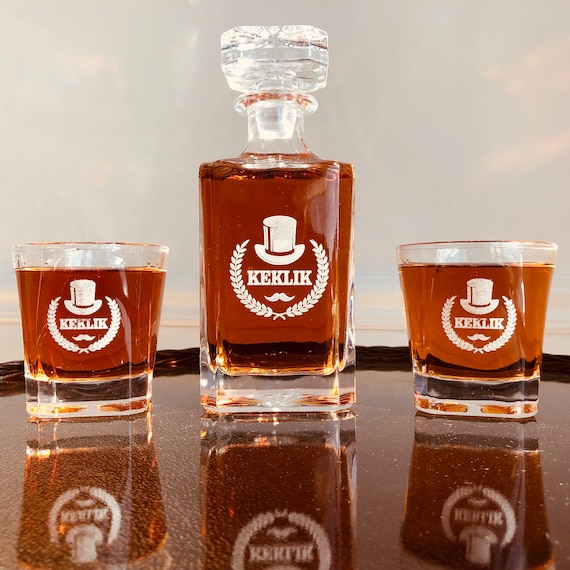 Personalized Whiskey Decanter Groomsmen Gift Engraved Scotch Etsy