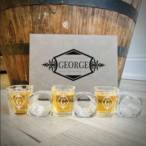Personalized Shot Glasses, Custom Shot Glasses, Vodka Glasses, Personalized Vodka Glass Set, Gift for Father, Christmas Gift, Mans Gift