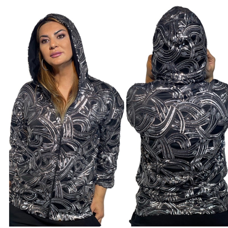 sequin shawl jacket