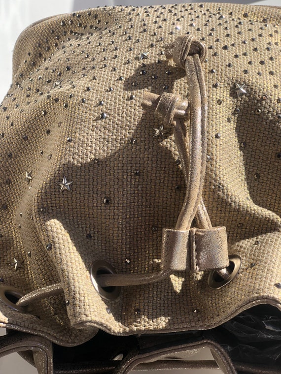 Glitter Star Ivory Bucket Bag Celestial Bling Bling Bling Tasche Rustikale Leinen Boho Cross Body Tasche Glanzende Tasche Handgemachte Leinen Tasche Geschenk fur Sie Etsy