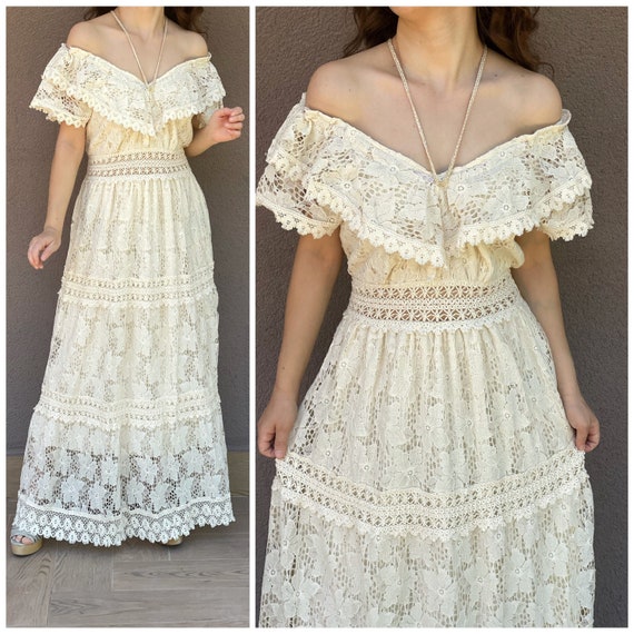 White Off Shoulder Ruffle Lace Wedding Dress White Off Shoulder Ruffle Lace Wedding Dress