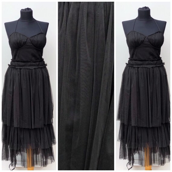 black tutu prom dress