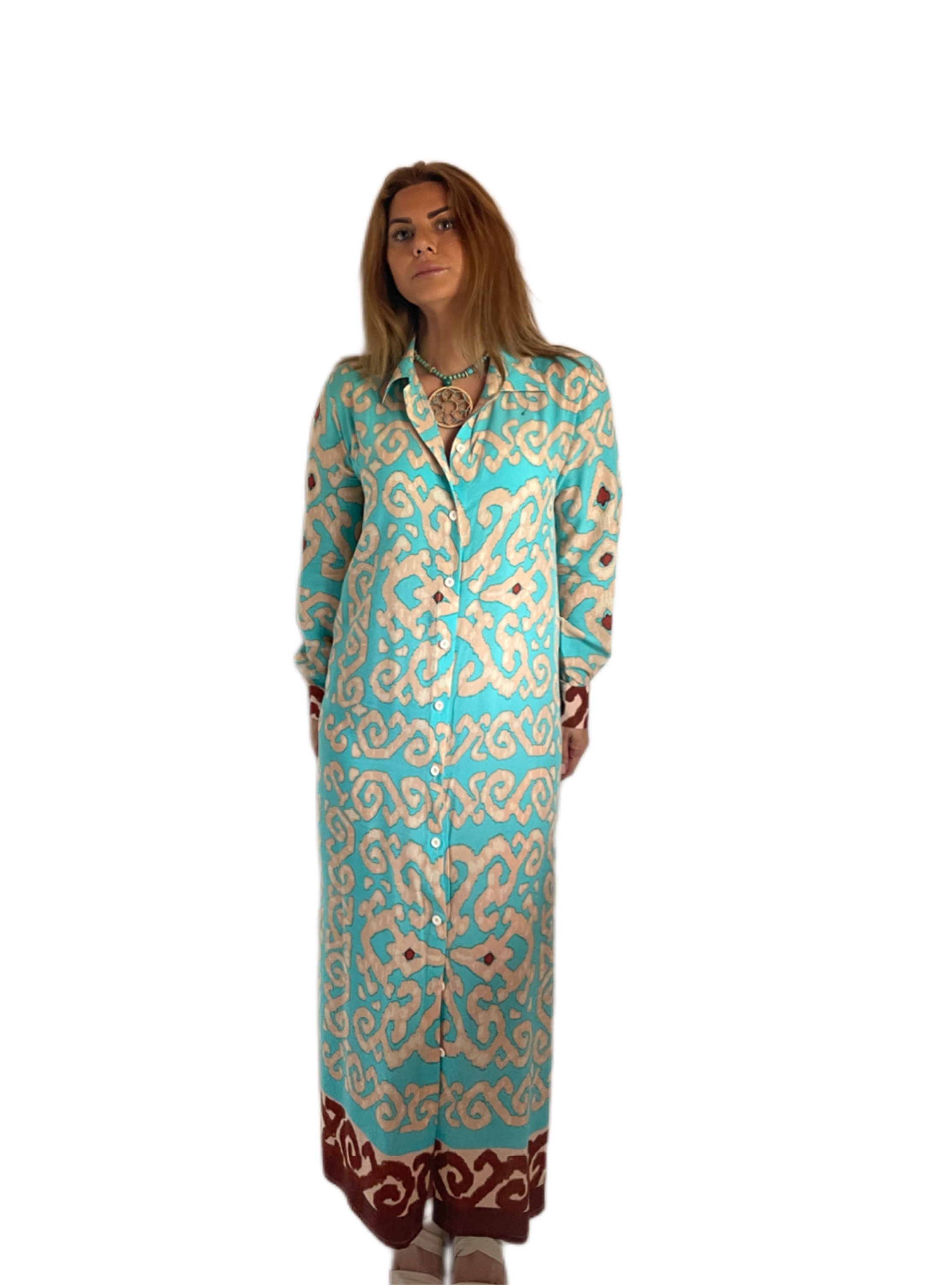 ZHIYU Caftano Donna Mare Mare Abiti Lunghi Estivi Camicia Abito Spiaggia Spiaggia Lungo Kimono Costumi Da Bagno Bikini Beach Bikini Beach Maniche Casual 123377646