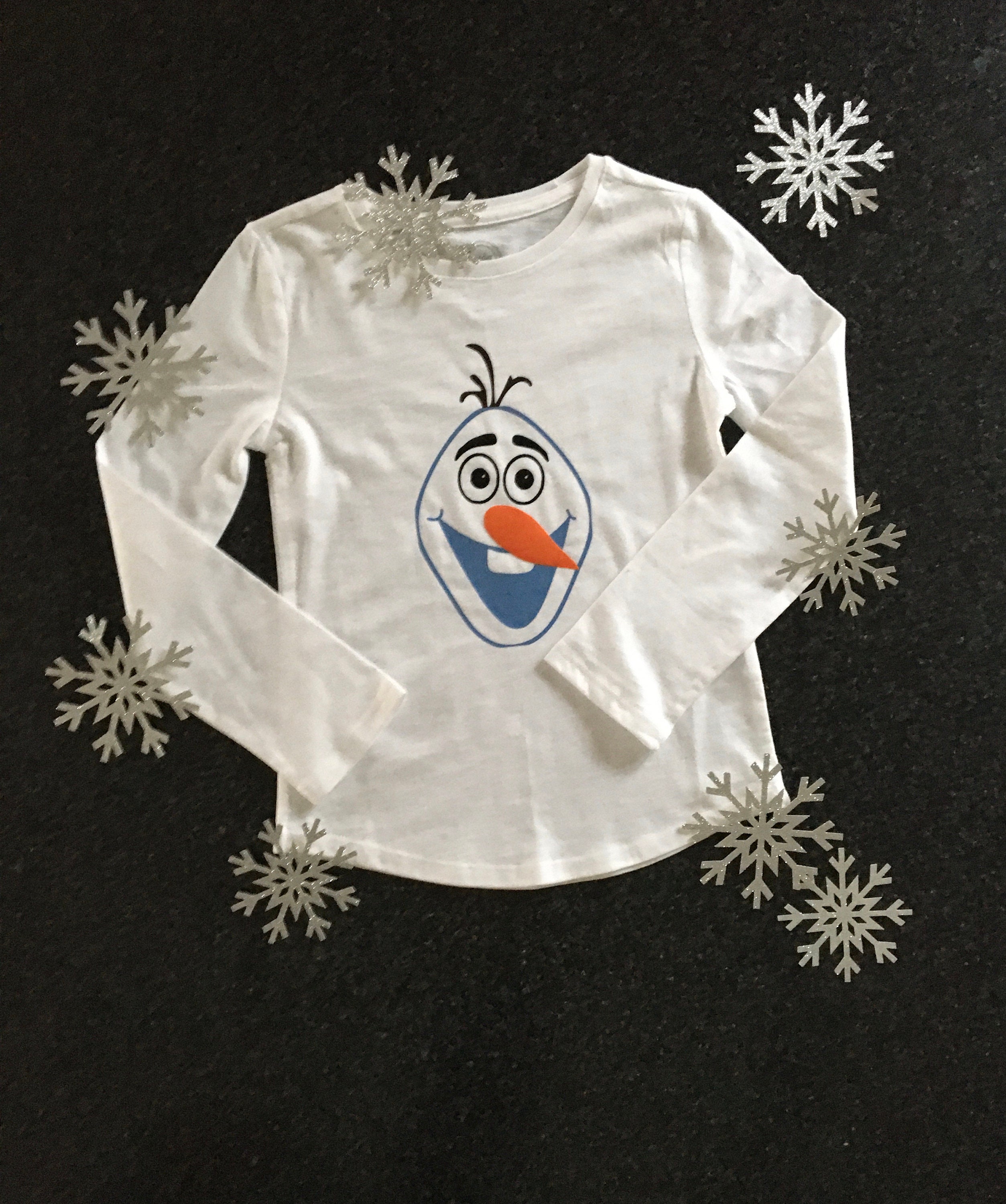 Long Sleeved Olaf T Shirt Snowman Frozen Toddler Little Etsy