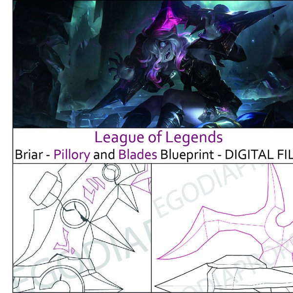 League of Legends Briar Pillory and Blades Blueprint PDF for cosplay