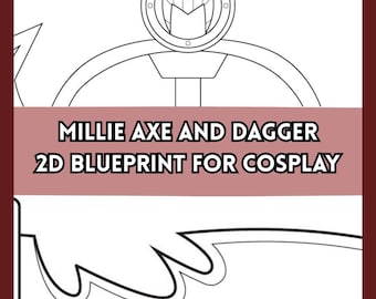 inspired Ascia e pugnale di Millie, progetto PDF per cosplay
