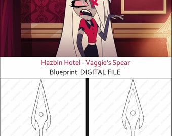 Hazbin Hotel - Vaggie's Spear - Blueprint PDF for cosplay