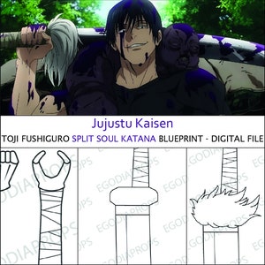 Progetto di Jujutsu Kaisen, Toji Fushiguro Split Soul Katana, per cosplay