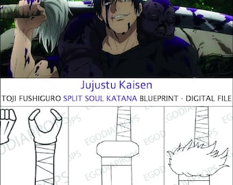 Jujutsu Kaisen - Toji Fushiguro Split Soul Katana - Cursed Sword Blueprint for cosplay