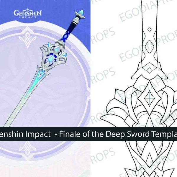 Genshin Impact Finale of the Deep Sword - Blueprint for cosplay