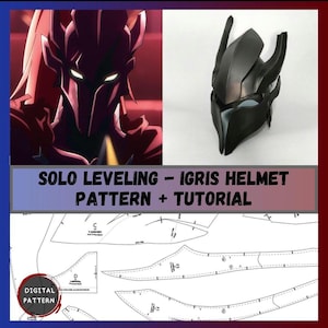 Solo Leveling - Casco e capelli Igris per Cosplay - MODELLO + TUTORIAL