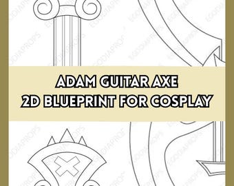 Inspired Adam Guitar Axe - PDF blueprint for cosplay - HHotel