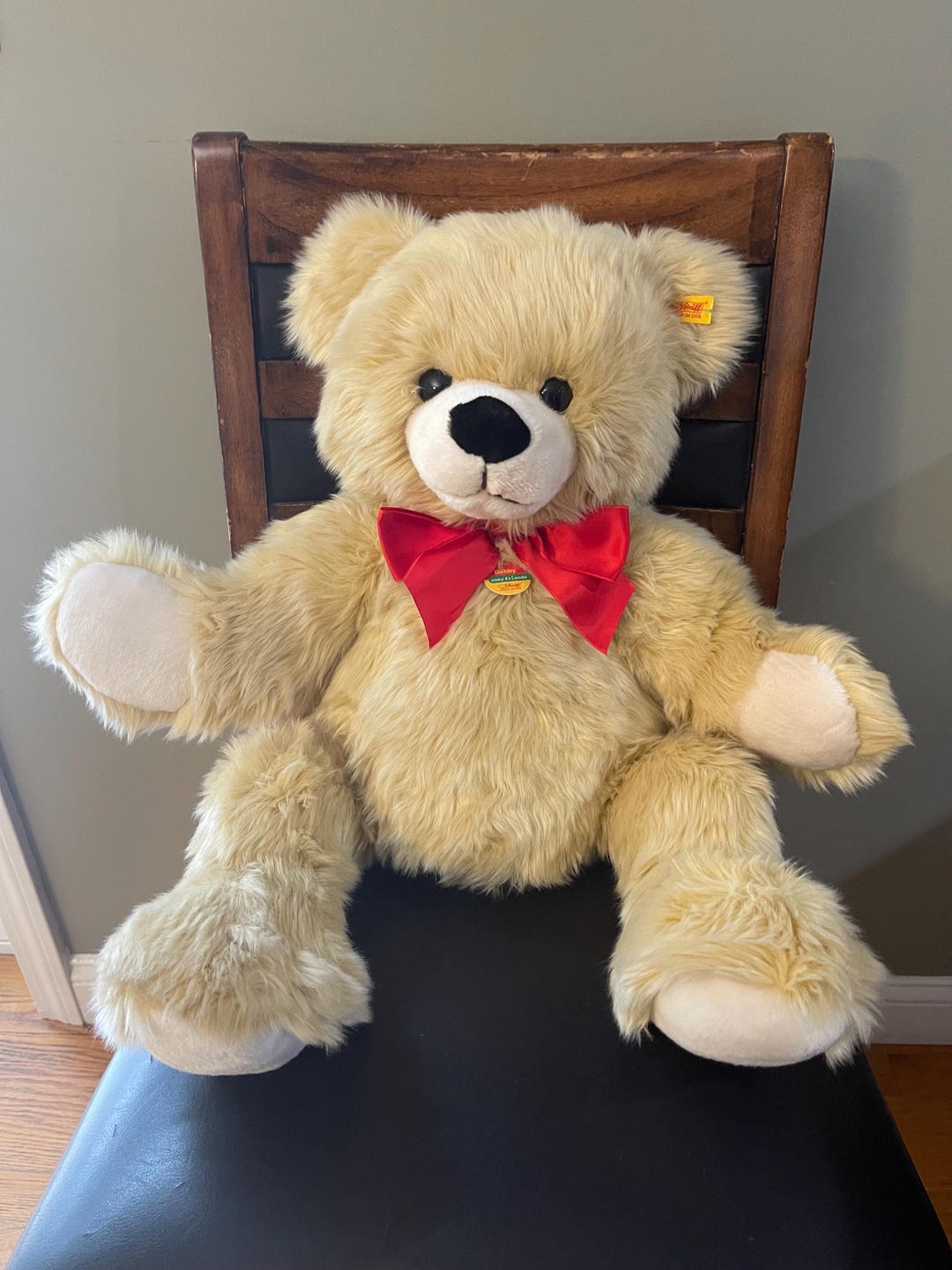 Vintage 1980's Steiff “bobby” Dangling Teddy Bear - 25” - All Tags