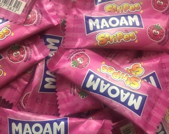 100 x Haribo Maoam Stripes - RASPBERRY Flavour