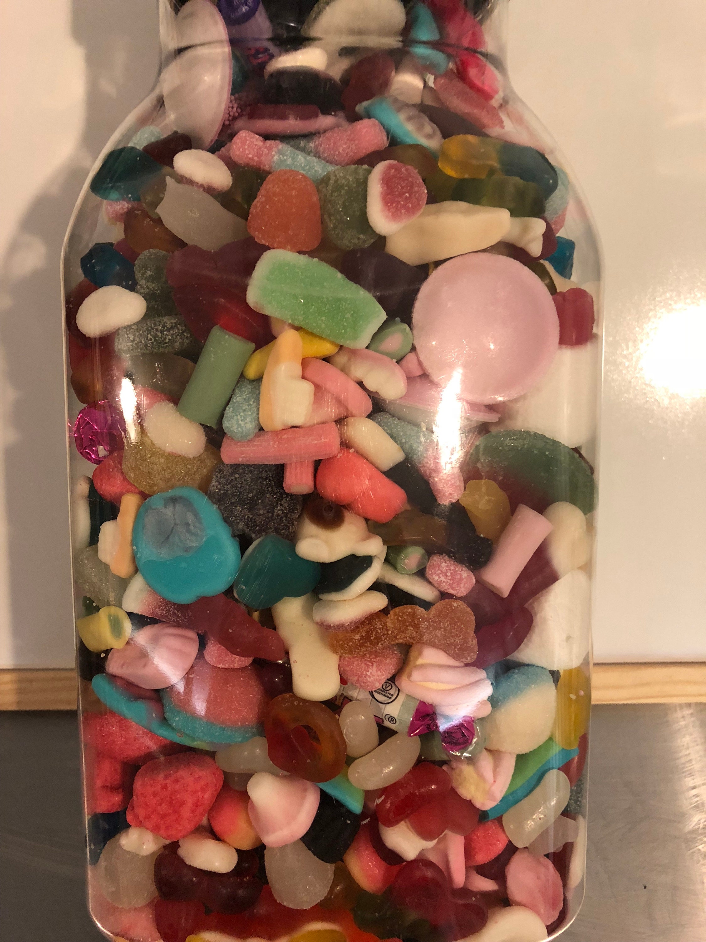 Large 3kg Pick N Mix Sweet Shop Jar Full to the Brim With | Etsy