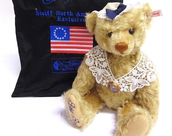 Steiff verzamelteddybeer - Betsy Ross met Growler limited edition - zeldzaam