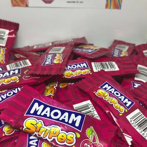 20 x Haribo Maoam Stripes CHERRY Flavour image 2