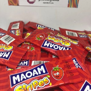 100 x Haribo Maoam Stripes by Diamond Sweets Choose Your Own Flavour, Strawberry, Raspberry, Orange, Apple, Cherry or Random Mix image 2