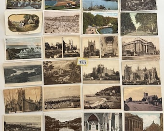 Vintage collection of 32 postcards wide range various locations / subjects #763