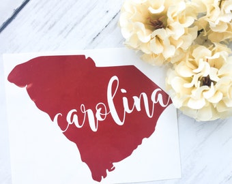 Carolina State Decal | South Carolina Decal | State Decal | Carolina Decal | USC Decal | Carolina Football | Tumbler Decal | Laptop Decal