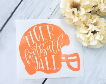 Tiger Football Decal | Football Decal | Clemson Decal | Helmet Decal | Clemson Football | Clemson | Car Decal | Laptop Decal | Tumbler Decal