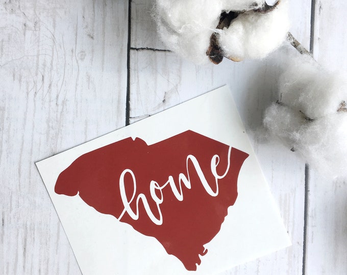 South Carolina Home Decal South Carolina Vinyl Decal State Decal Home ...