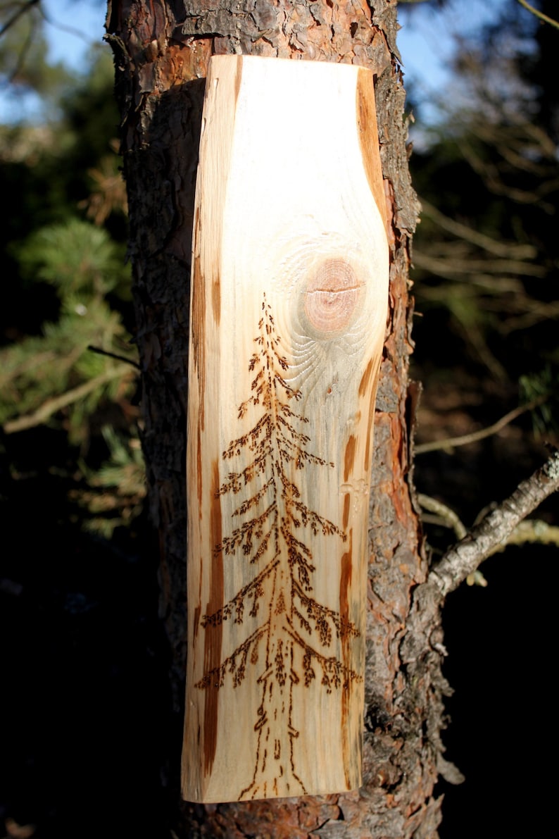 Wood burning art tree wood burn Pyrography Wood burning art Etsy