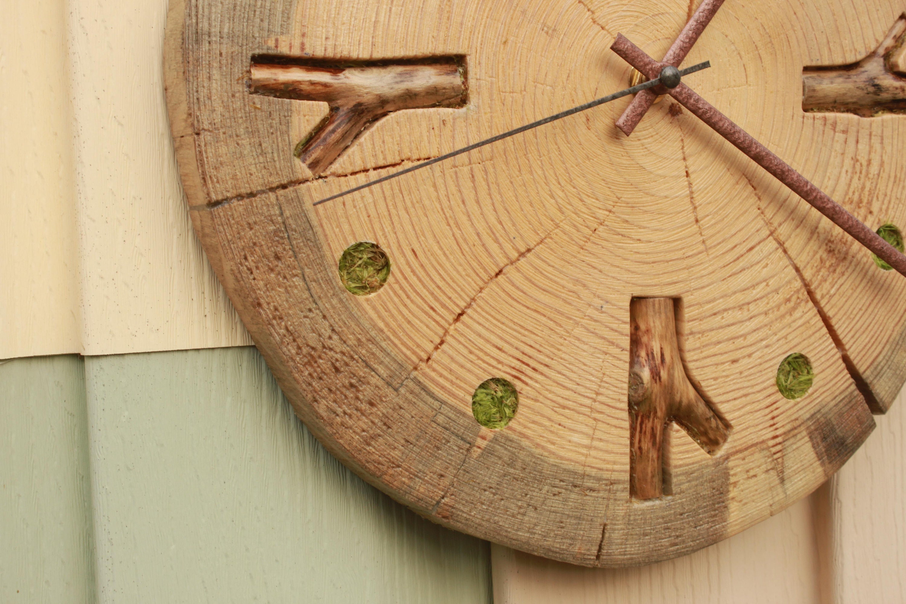 Slice Pine Wall Clock Unique Wood Clock Natural 100 Tree Etsy UK