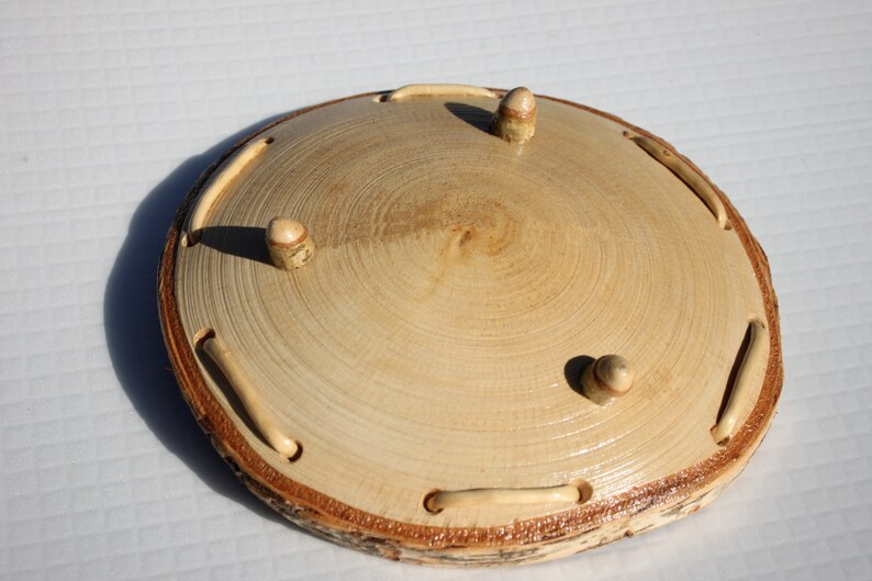 Wooden Bowl slices of birch Platter Bowl slice Natural bark Home Decor Hand made wooden Eco Friendly Decor Small Bowls Wood slice