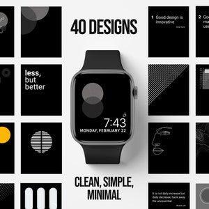 Minimalist Apple Watch Wallpapers - Includes 40 Designs image 2