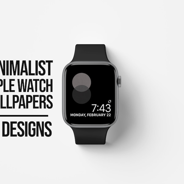 Minimalistische Apple Watch Wallpaper - Enthält 40 Designs