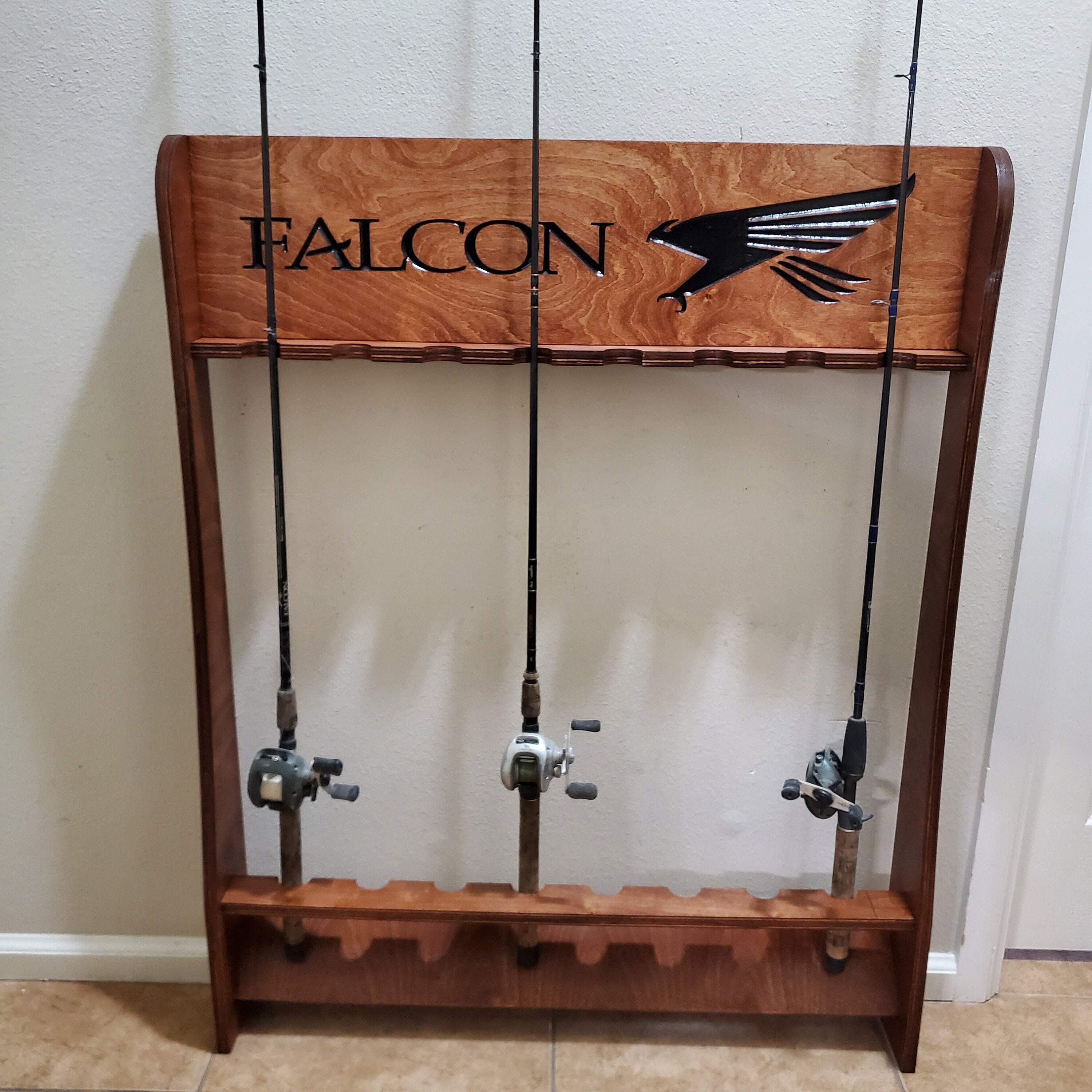 Fishing Rack, Carved Rod Rack, Fishing Pole Holder, Rod Rack, Father's Day,  Gift for Fisherman, Birthday Gift, Sea Racks, Fishing Rod Rack