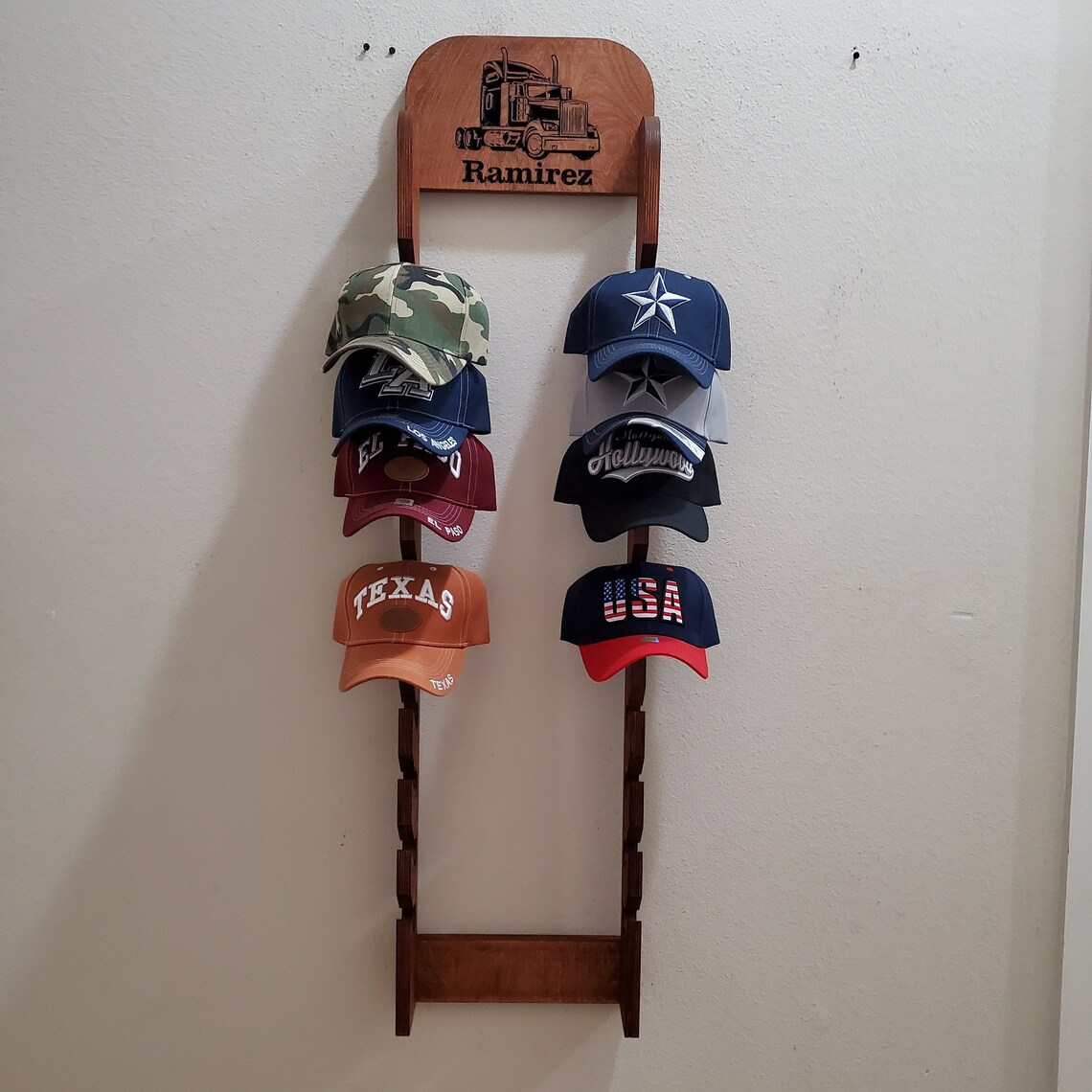 Custom Cap Rack for 20 Caps Hat Rack Carved Cap Rack - Etsy