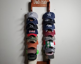 Custom Cap Rack for 20 Caps, Hat Rack, San Valentin Gift, Personalize Cap Rack, Baseball Cap Rack, Christmas Gift , Gifts for all Ocassion