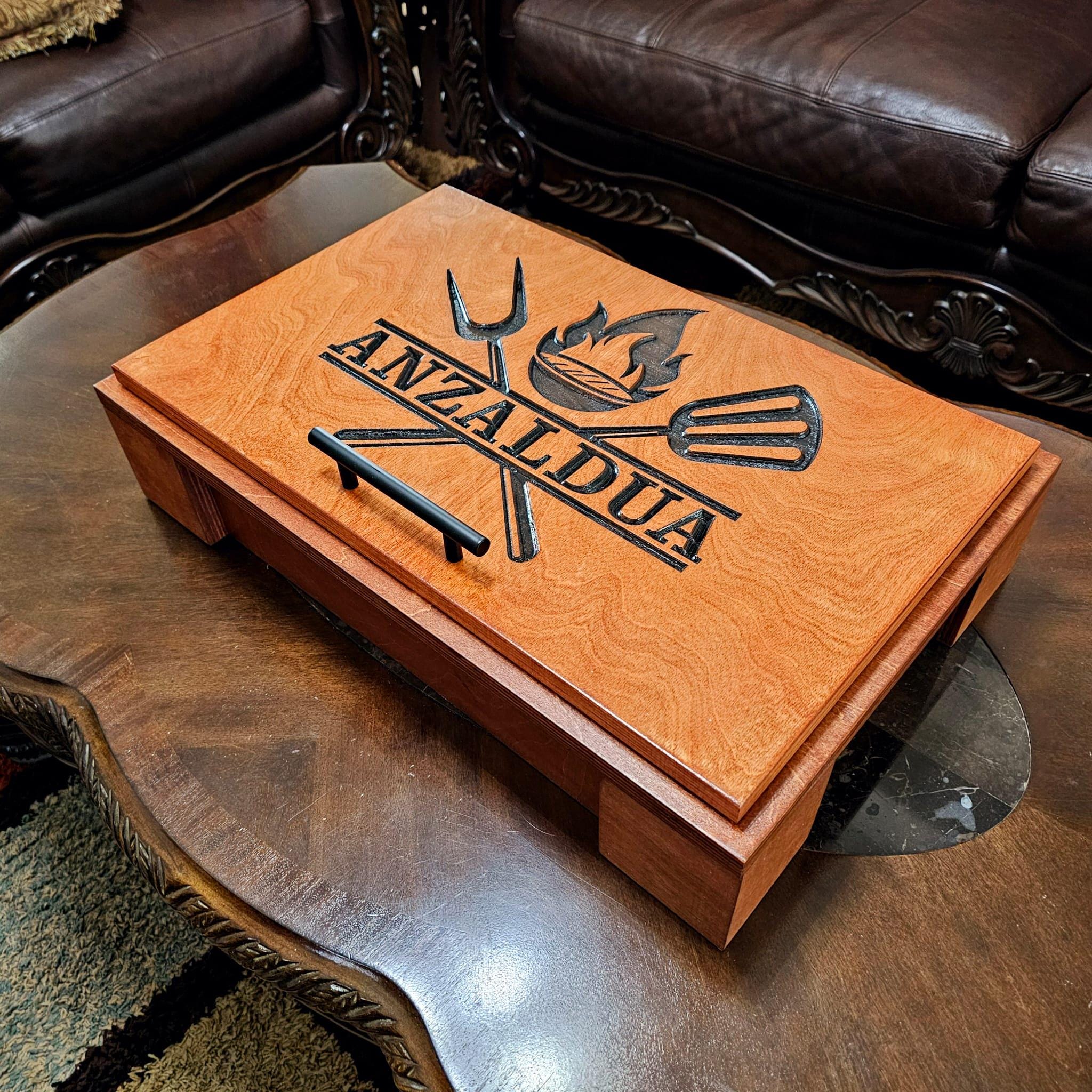 Custom Meat Box, BBQ Wood Box, Gift for Him, BBQ warmer box, BBQ Accessories, Dads Gift, Christmas Gift, Fathers Day, San Valentine's Day