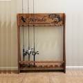 Fishing Rack, Carved Rod Rack, Fishing Pole Holder, Rod Rack, Father's Day, Gift for Fisherman, Birthday Gift, Sea Racks, Fishing Rod Rack